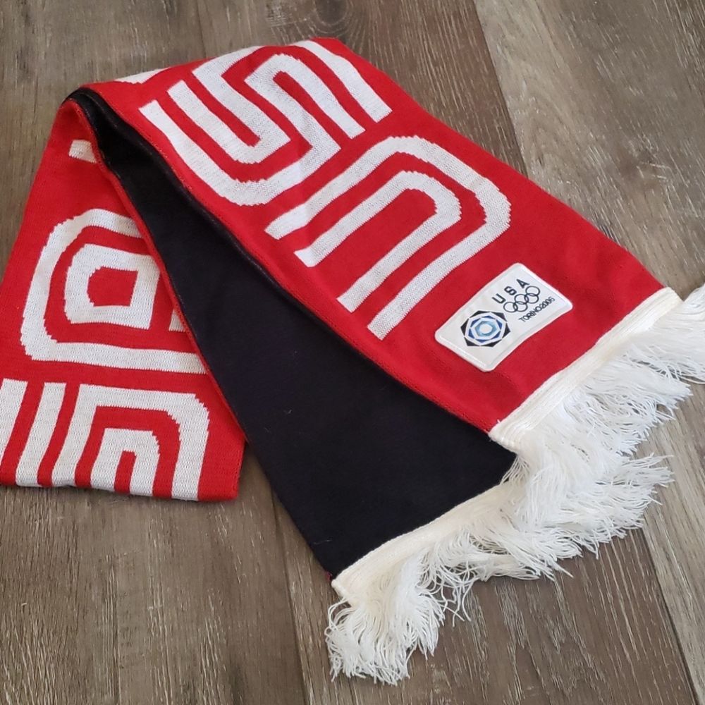 USA Olympic scarf 2006 Torino knit